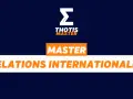 Le logo THOTIS MASTER présente un sigma stylisé et le texte "MASTER RELATIONS INTERNATIONALES".