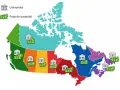 Carte du Canada montrant les universités et les frais de scolarité. Un budget pour partir vivre au Canada doit tenir compte de ces coûts variables.