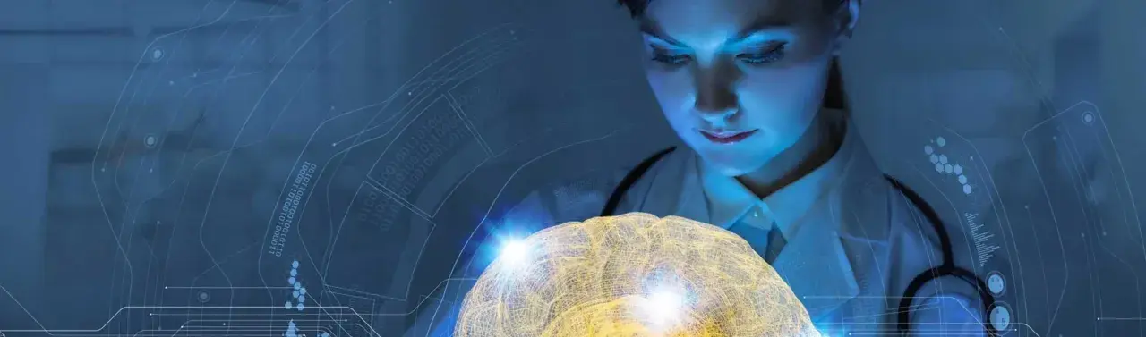 Étudiante en 1ère année médecine à distance, elle analyse un cerveau numérique.