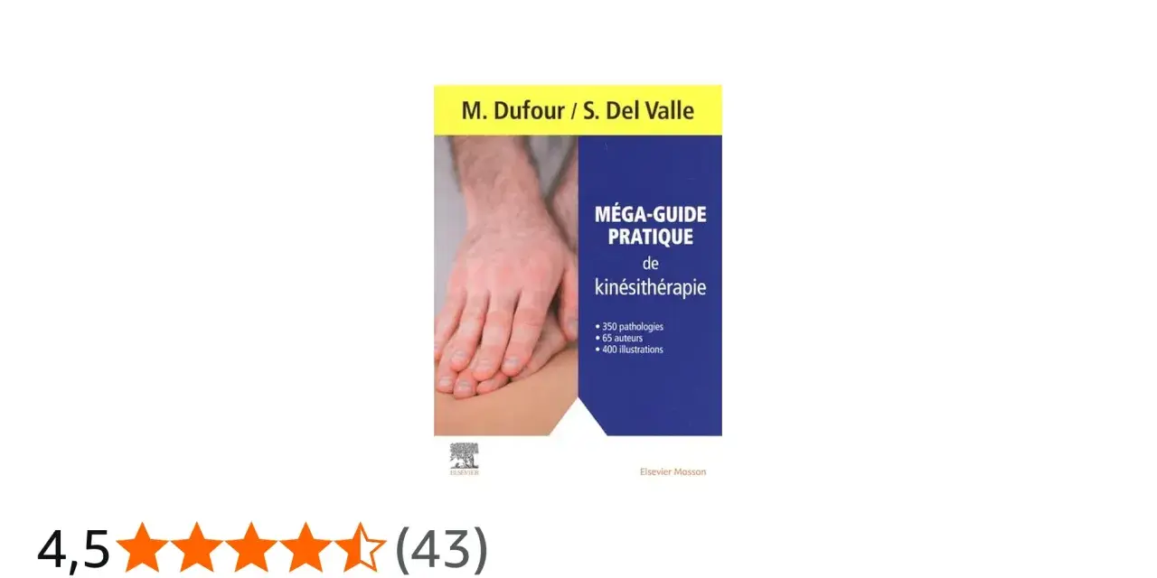 Guide pratique de kinésithérapie, idéal pour l'école de kiné à Manresa. Couvre 350 pathologies avec 400 illustrations.