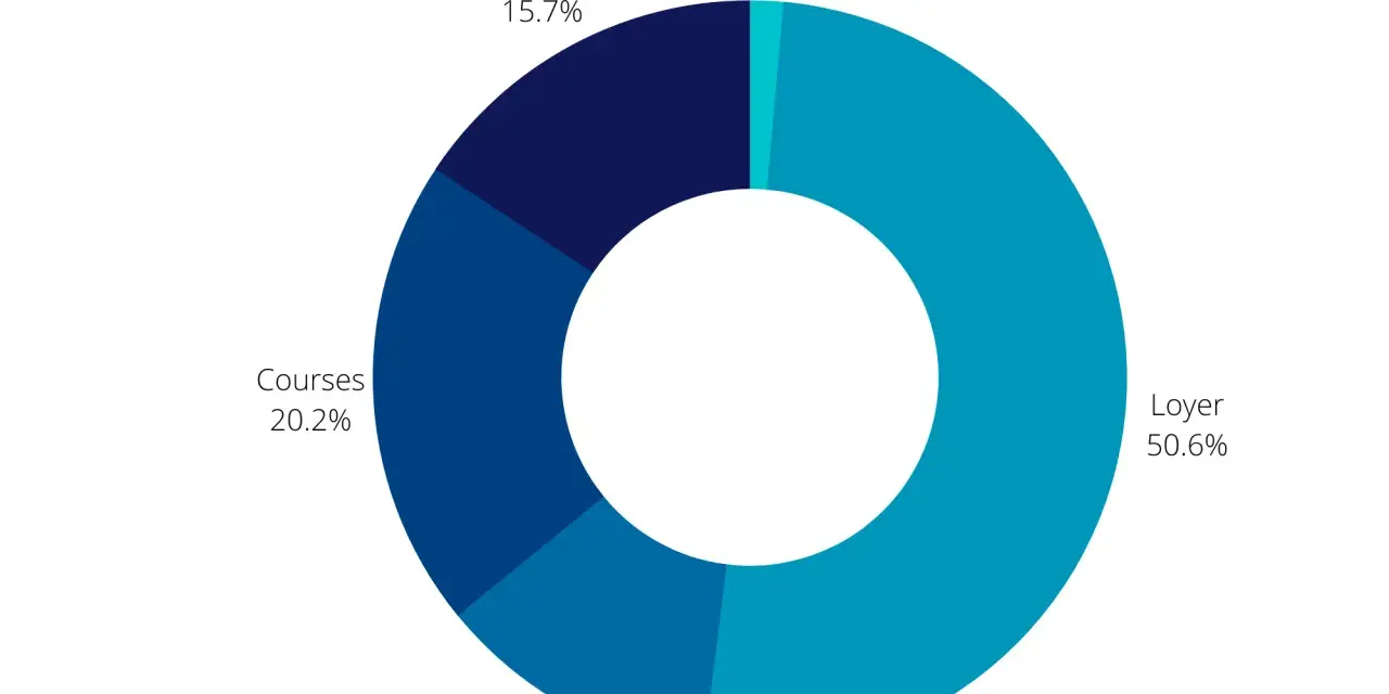 Répartition des dépenses aux Philippines : le loyer domine (50.6%), suivi des courses (20.2%). Le coût de la vie est influencé par ces postes.