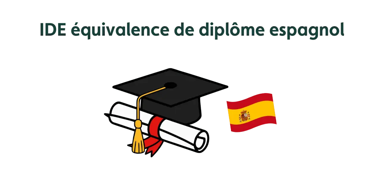 Diplôme d'infirmière en Espagne : toque de diplômé, parchemin et drapeau espagnol.