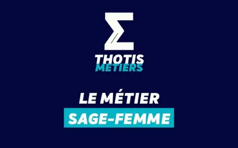 Le logo Thotis Métiers met en avant le métier de sage-femme, une voie d'excellence pour la meilleure école de sage-femme en France.