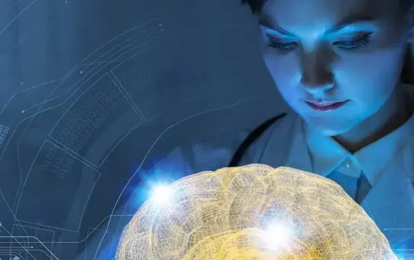 Étudiante en 1ère année médecine à distance, elle analyse un cerveau numérique.
