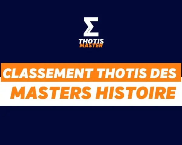 Classement Thotis des Masters Histoire. Un classement pour les passionnés de master histoire militaire.