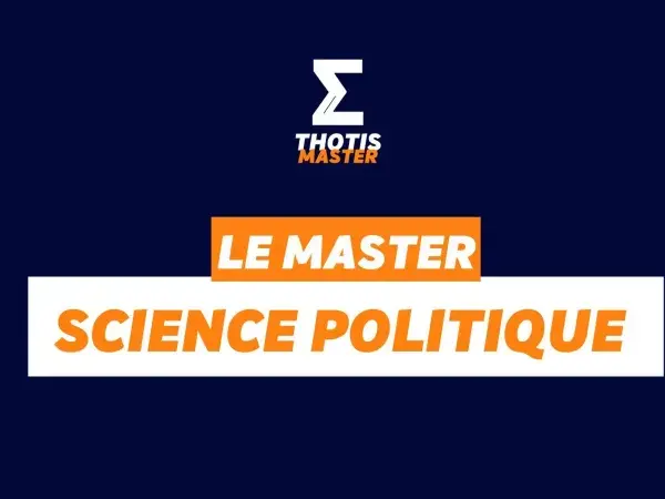 Le logo "Thotis Master" annonce un master en sciences politiques à distance.