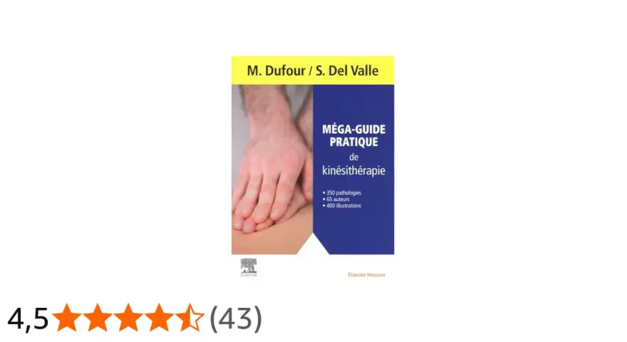 Guide pratique de kinésithérapie, idéal pour l'école de kiné à Manresa. Couvre 350 pathologies avec 400 illustrations.