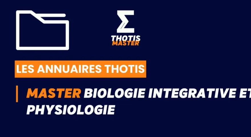 Logo Thotis Master. Annuaire Thotis : Master Biologie Intégrative et Physiologie, une formation à distance.