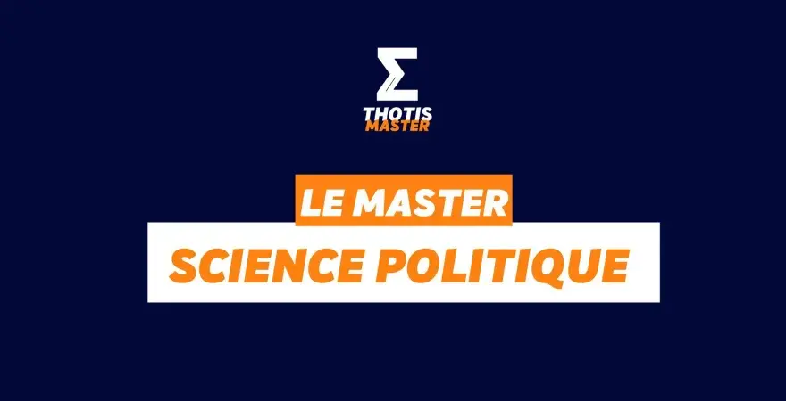Le logo "Thotis Master" annonce un master en sciences politiques à distance.