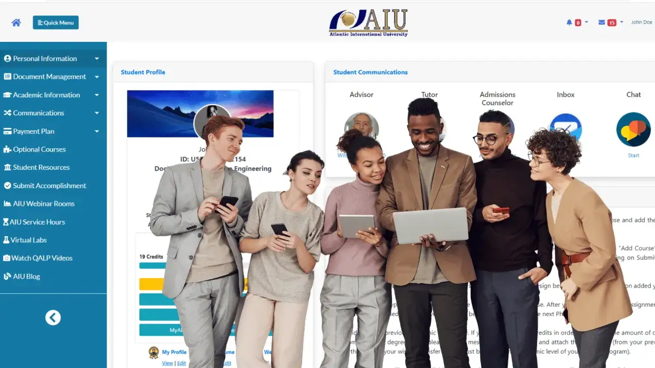 Des étudiants de l'university of people interagissent avec leurs appareils, certains regardant un écran d'ordinateur portable.
